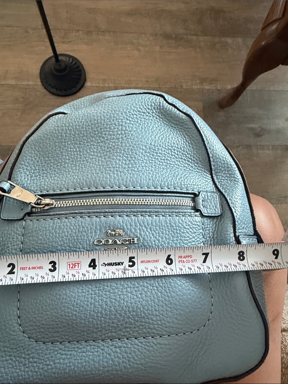Coach Andi Mini Pebbled Leather Backpack — Periwinkle - Picture 2 of 10